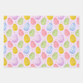 かわいいパステルカラーイースターエッグ ラッピングペーパーシート (正面2)