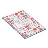 かわいいパステルガーリーキッチン用品レシピ本 ノートブック (右側)