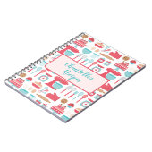 かわいいパステルガーリーキッチン用品レシピ本 ノートブック (左側)