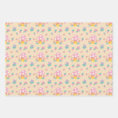 かわいいパステルキノコ ラッピングペーパーシート (正面2)