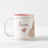 かわいいパステルキャピバラ ツートーンマグカップ (左)