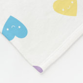 かわいいパステルキャンディハート フリースブランケット (角)