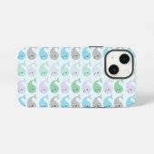 かわいいパステルクジラ柄 iPhoneケース (裏面横)