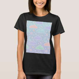 かわいいパステルクラウドアースティックTシャツ Tシャツ