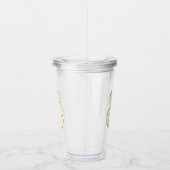 かわいいパステルクリームバニー漫画イラストレーションキッズ アクリルタンブラー (右)