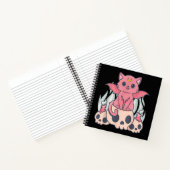 かわいいパステルゴシックカウトリーモンデーモンキャットアンドスカル ノートブック (内部)