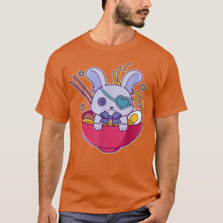 かわいいパステルゴシックバニー入りラーメン丼 Tシャツ