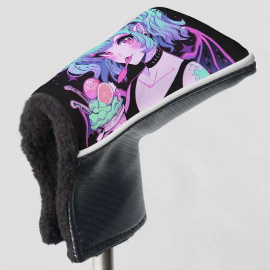 かわいいパステルゴシックリトルデーモンコアクマアニメガール ゴルフヘッドカバー (3/4 正面)