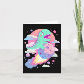 かわいいパステルゴシック不気味なかわいいチビ(小さくかわいく書いた感じ)恐竜A カード (正面)