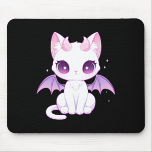 かわいいパステルゴシック不気味なかわいい魔化デーモンウィング マウスパッド