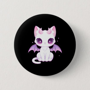 かわいいパステルゴシック不気味なかわいい魔化デーモンウィング 缶バッジ