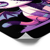 かわいいパステルゴシック不気味なかわいい魔性ゾンビパッチ ポスター (角)