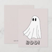 かわいいパステルゴーストパターン ノートカード (正面/裏面)