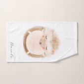 かわいいパステルサファリ女の子のための可愛いモノグラム バスタオルセット (ハンドタオル)