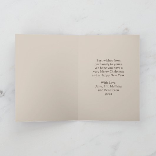 かわいいパステルサンタクロースのクリスマスカード カード (内部)