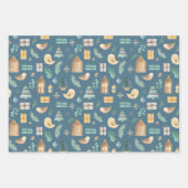 かわいいパステルソフトスカンジナビアのクリスマス ラッピングペーパーシート (正面)