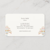 かわいいパステルツリービジネスカード 名刺 (裏面)