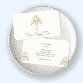 かわいいパステルツリービジネスカード 名刺