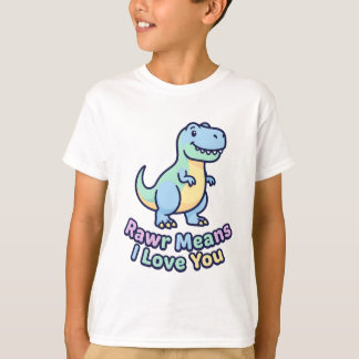 かわいいパステルティラノサウルス らうるとは Tシャツ