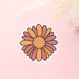 かわいいパステルデイジーの花 シール