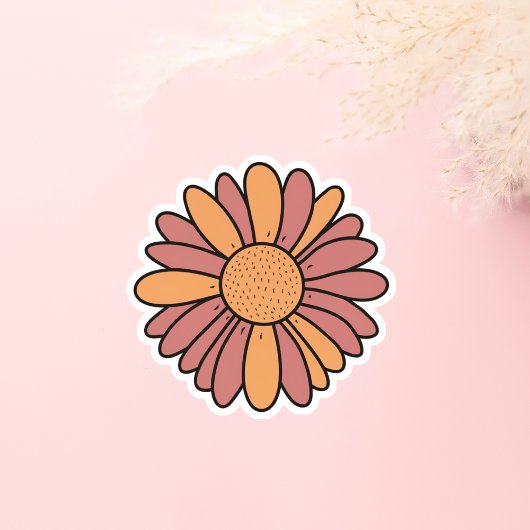 かわいいパステルデイジーの花 シール