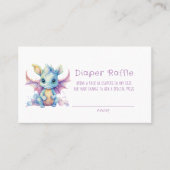 かわいいパステルドラゴンガールおむつラッフル 名刺 (正面)