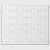 かわいいパステルバニーボウズ ラッピングペーパー (フラット)