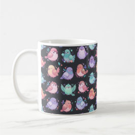かわいいパステルバード - かわいいさえずる鳥とひな鳥 コーヒーマグカップ