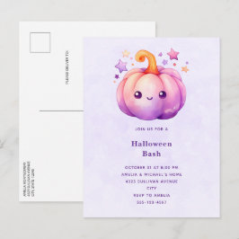 かわいいパステルパンプキンハロウィン インビテーションポストカード