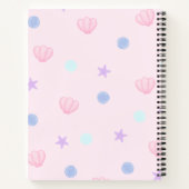 かわいいパステルパープルの人魚姫 ノートブック (裏面)