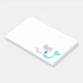 かわいいパステルパープルの人魚姫 ポストイット (アングル)