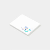 かわいいパステルパープルの人魚姫 ポストイット (アングル)