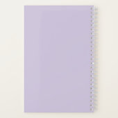 かわいいパステルパープルネームスクール ノートブック (裏面)