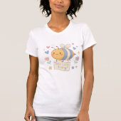 かわいいパステルビー かわいい蜂好きな人へのギフト Tシャツ (正面)