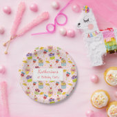 かわいいパステルピンクかわいいズスイートフードバースデーパーティー ペーパープレート (パーティー)