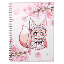 かわいいパステルピンクちび狐娘