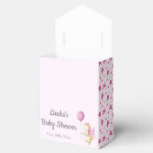 かわいいパステルピンクのドラゴンベビーシャワー フェイバーボックス (オープン)