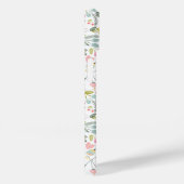 かわいいパステルピンクの花の植物モノグラム Case-Mate iPhoneケース (裏面 / 右)