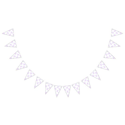 かわいいパステルピンクキッズウォーターカラークラゲ バンティングフラッグ (全)