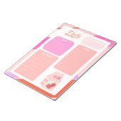 かわいいパステルピンクデイリーショッピングリスト ノートパッド (アングル)