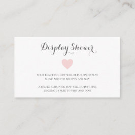 かわいいパステルピンクハートガールディスプレイシャワー エンクロージャーカード