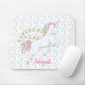 かわいいパステルピンクマジカルユニコーンスターズ マウスパッド (マウス)