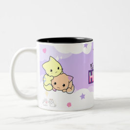 かわいいパステルフェリネギフト | 女性らしい猫ギフト ツートーンマグカップ