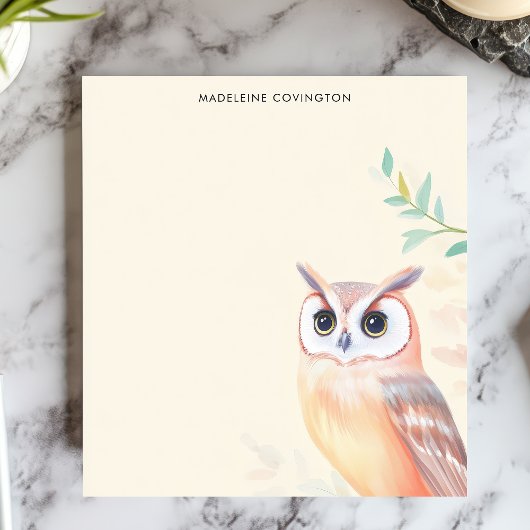 かわいいパステルフクロムミニマルパーソナライズされたリスト ノートパッド