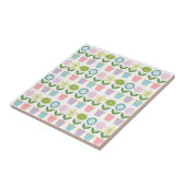 かわいいパステルフラワーポット模様 タイル (側面)