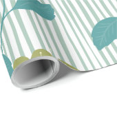 かわいいパステルフローラブルーピンク誕生日ギフト ラッピングペーパー (ロールコーナー)