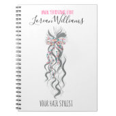 かわいいパステルブライド波型ヘアスタイルヘアサロンフローラ ノートブック (正面)