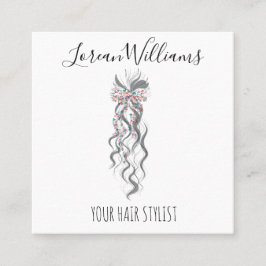 かわいいパステルブライド波型ヘアスタイルヘアサロンフローラ 予約カード