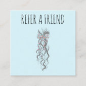 かわいいパステルブライド波型ヘアスタイルヘアサロンフローラ 予約カード (正面)