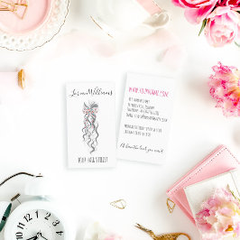 かわいいパステルブライド波型ヘアスタイルヘアサロンフローラ 名刺